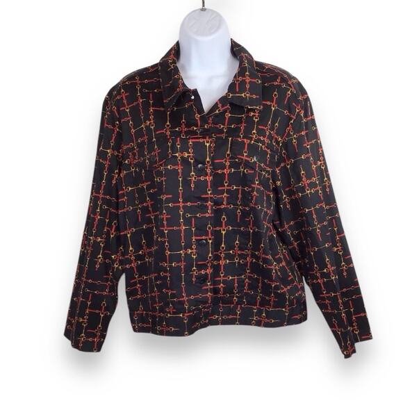 NIRA NIRA NEW YORK Lightweight Equestian Style Bomber Jacket size M - Picture 1 of 6